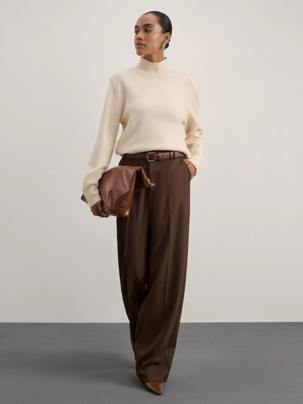 Джемпер с воротником стойкой / Zarina  фото 2