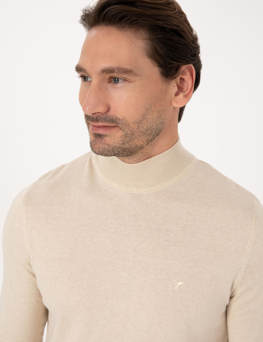 Bej Slim Fit Basic Kazak - Cacharel фото 2