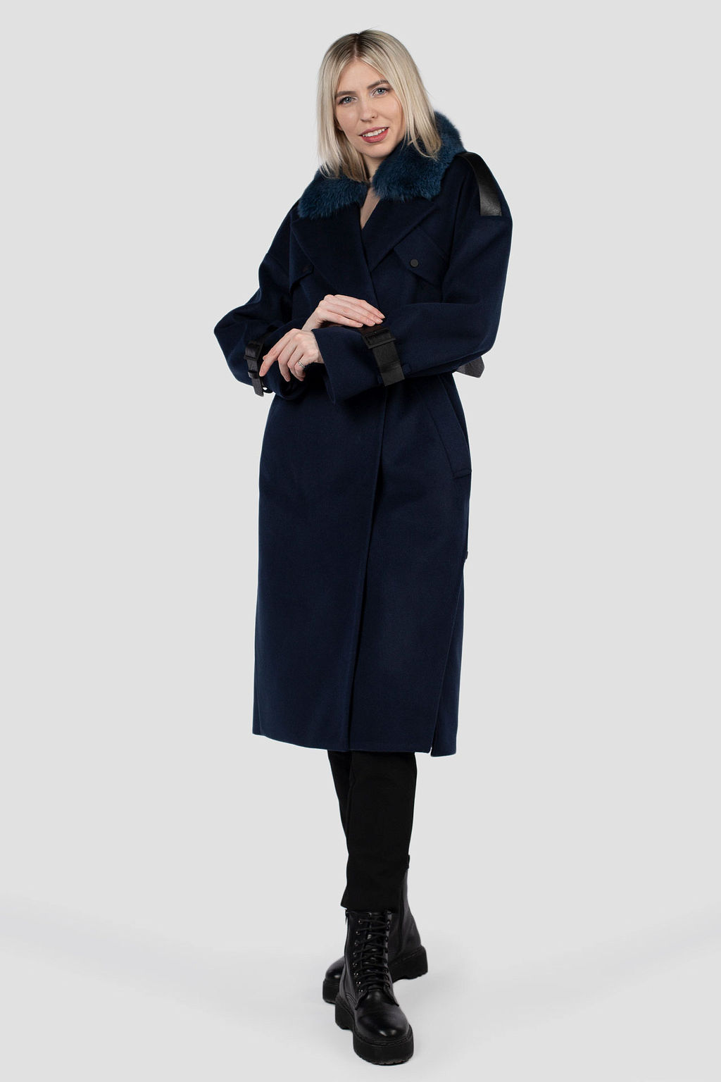 Мех натуральный (песец) Пальто утепленное Термофинн 100 г - El podio фото 11