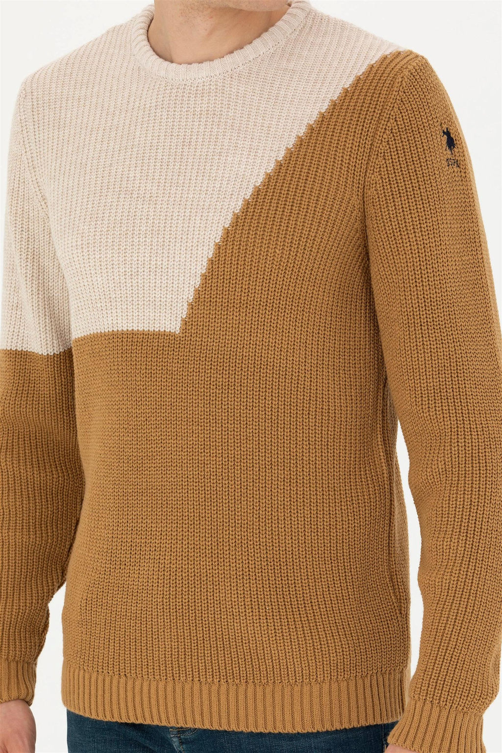 Мужской песочный свитер - U.s. polo assn фото 6
