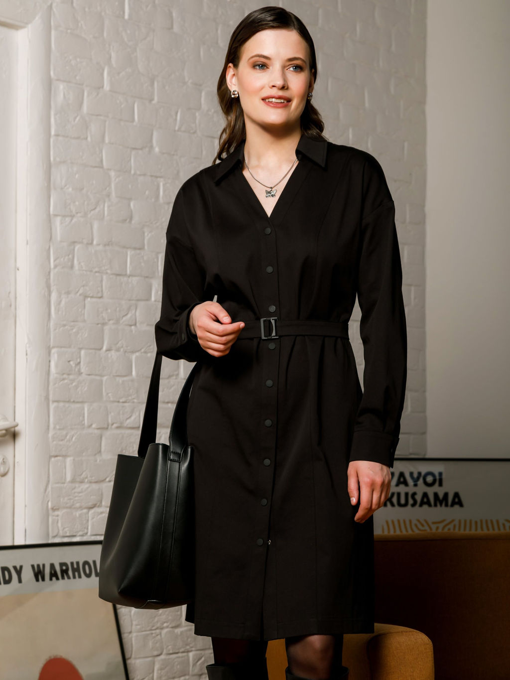 Платье с поясом - Stilla фото 2