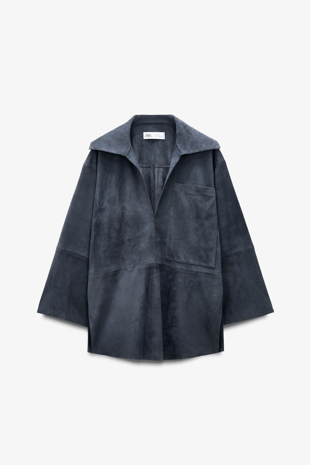 LIMITED EDITION SUEDE LEATHER POCKET SHIRT - Zara фото 6