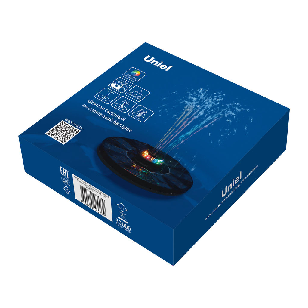 USL-S-825/PT180 RGB FOUNTAIN Садовый светильник на солнечной батарее Фонтан. Плавающий. 12 светодиодов. RGB свет. 1*АA Ni-Mh аккумулятор в/к. IP44. TM Uniel - Volpe фото 12