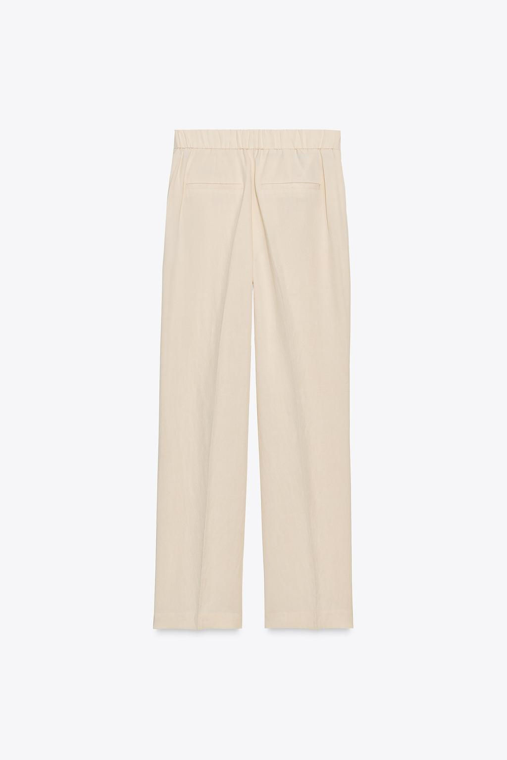 STRAIGHT-LEG TROUSERS WITH ELASTICATED WAIST - Zara фото 15