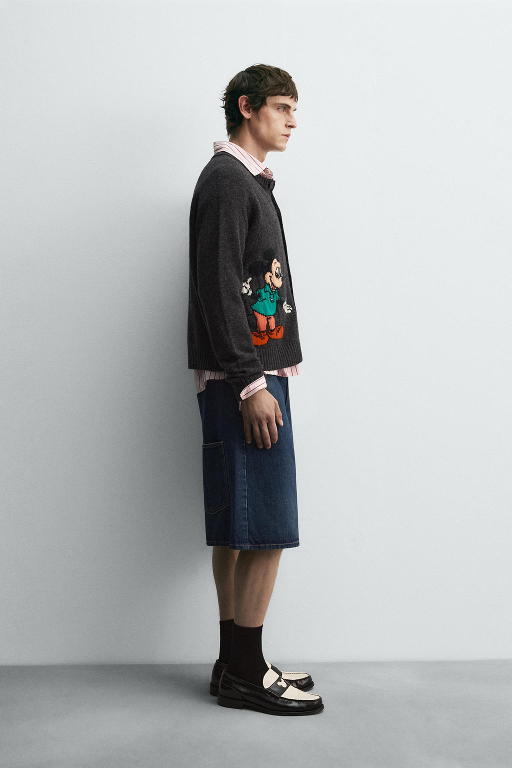 DENIM BERMUDA JORTS HARRY LAMBERT FOR ZARA X DISNEY  фото 4