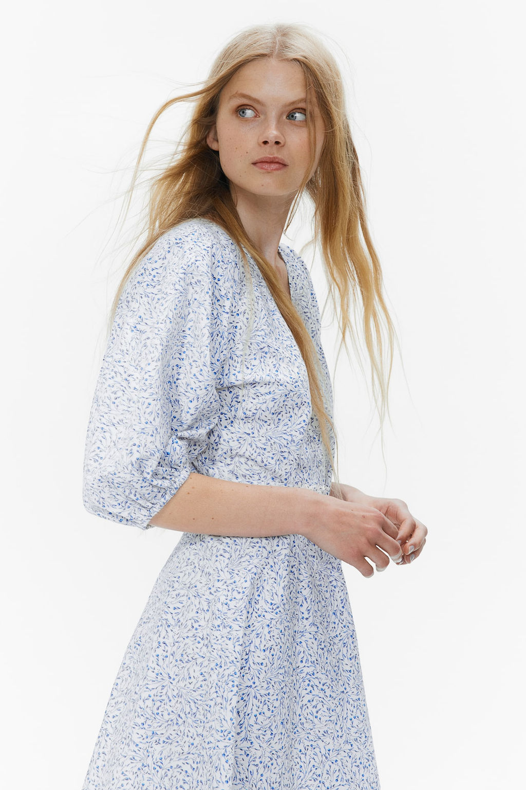 Vestido de algodon con cinturon de anudar - H&m фото 6