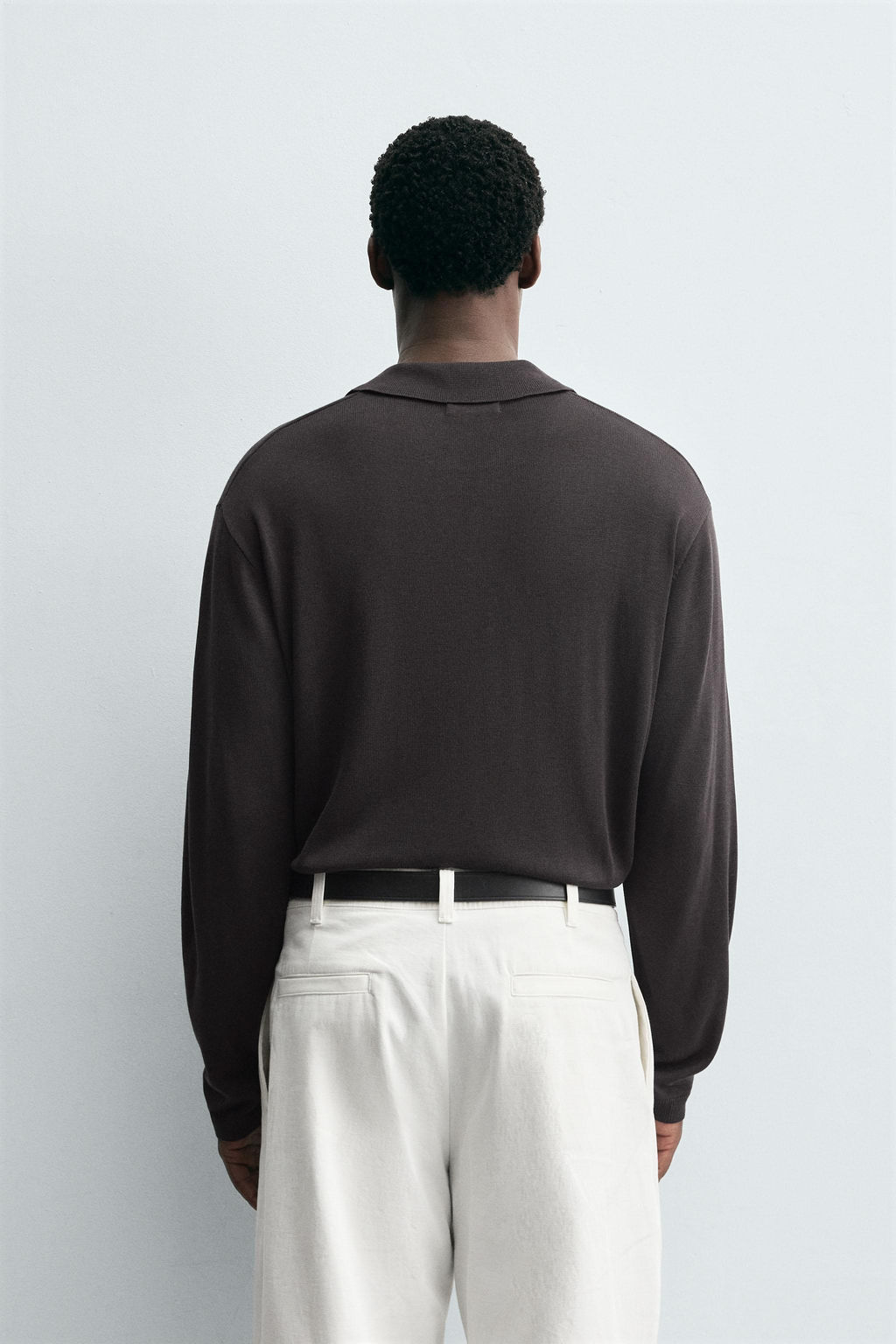TEXTURED KNITTED POLO SHIRT - Zara фото 3