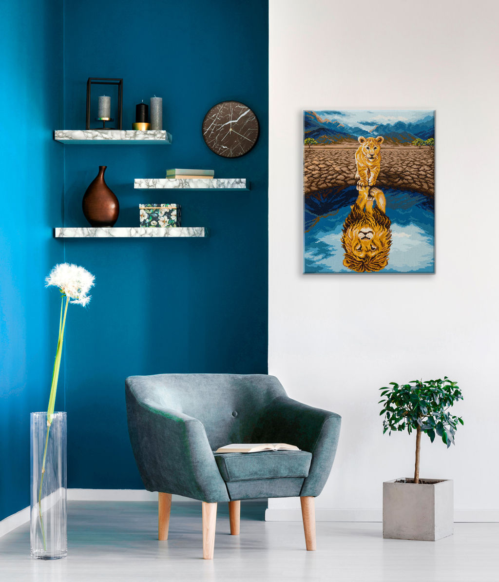 Кристальная (алмазная) мозаика ФРЕЯ ALPD-274 на подрамнике Отражение 40 х 50 см