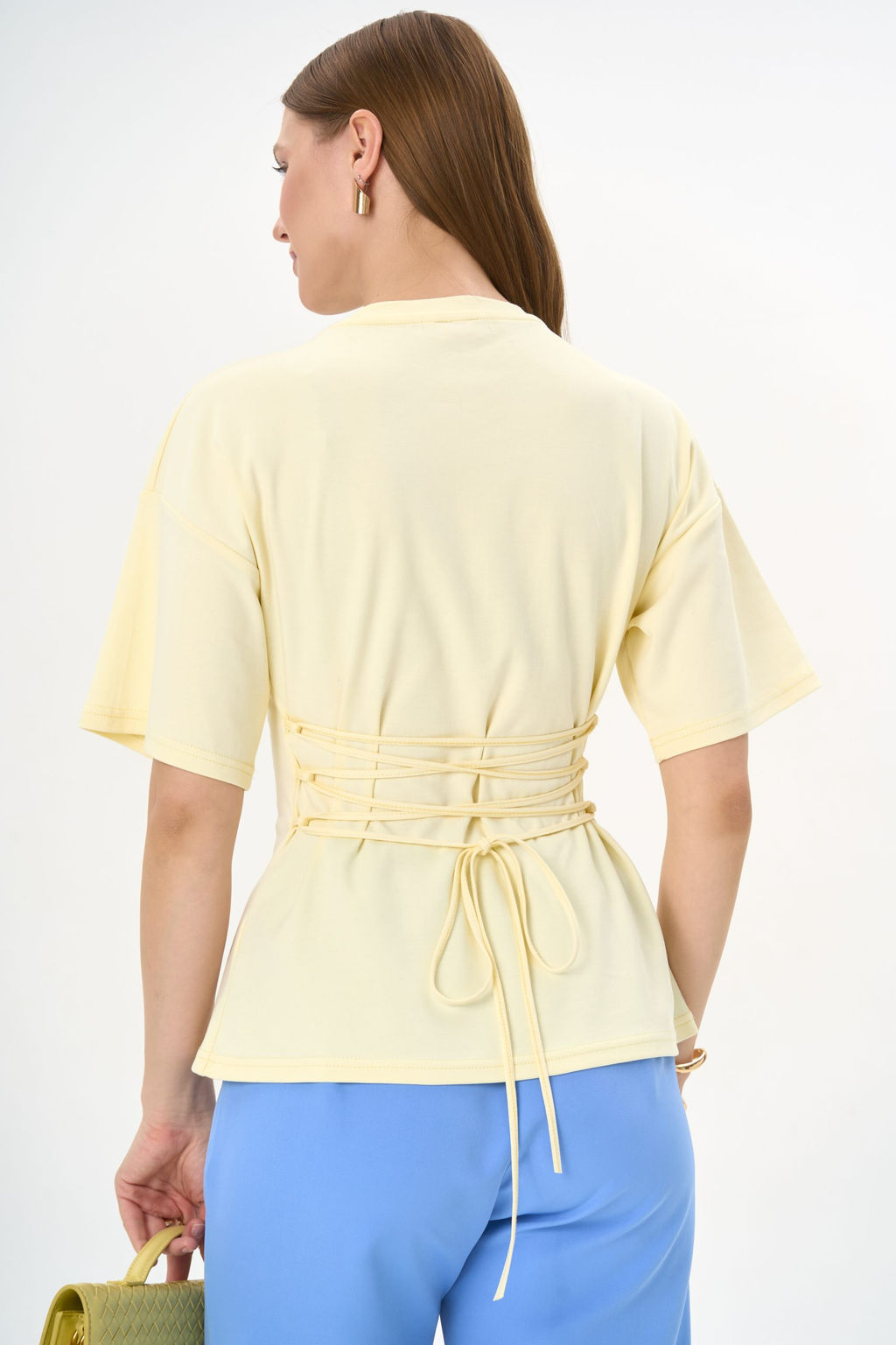 Футболка с завязками Николь (жёлтый) - Эльза фото 17