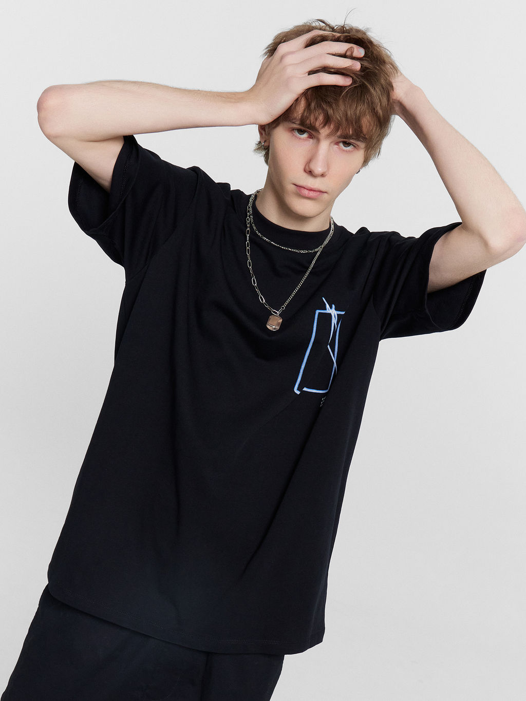 Футболка мужская черная с принтом-портретом черный +печать 111846 - Mark formelle фото 8