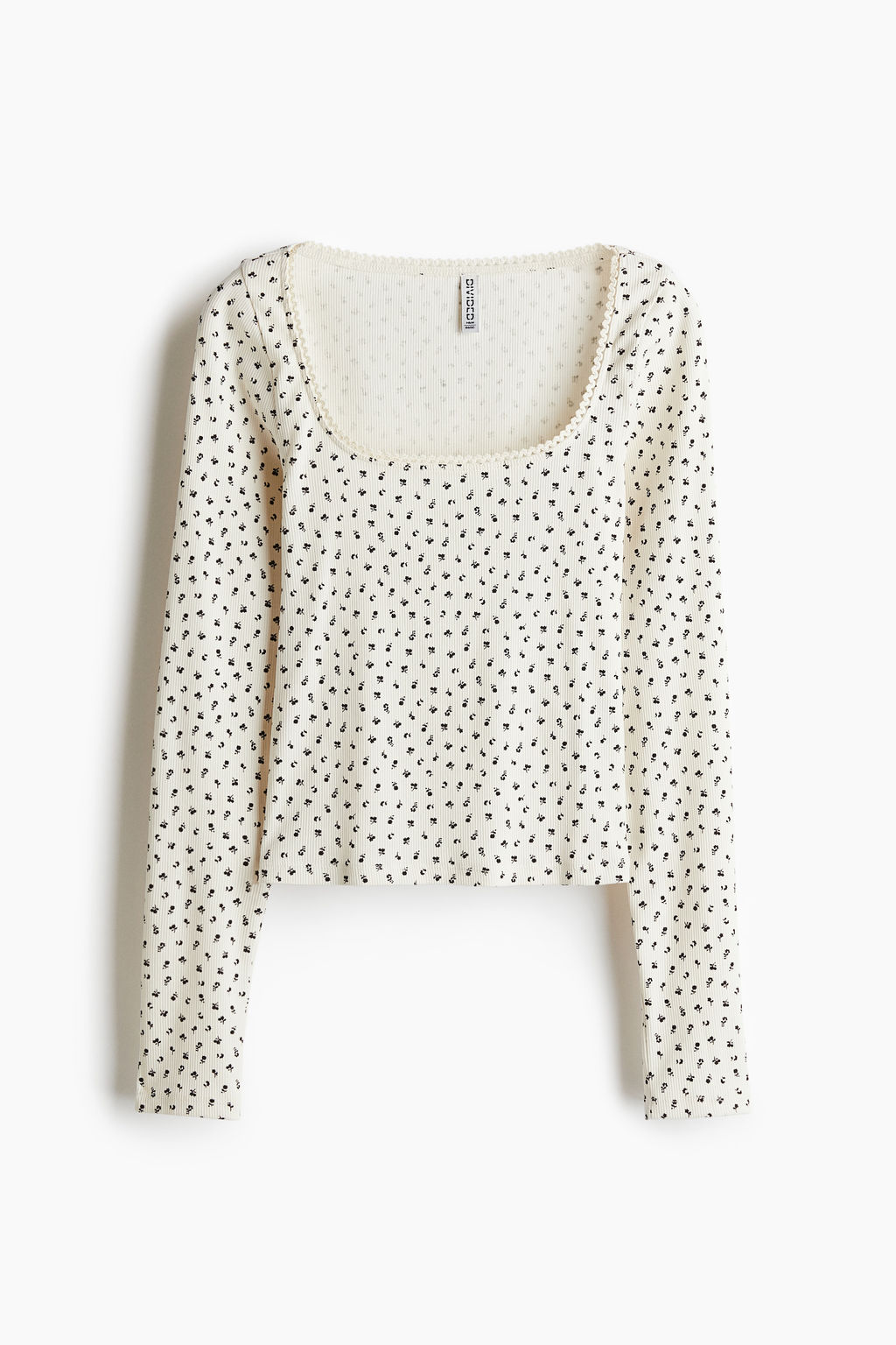 Top de algod?n con ribete de picot - H&m фото 2