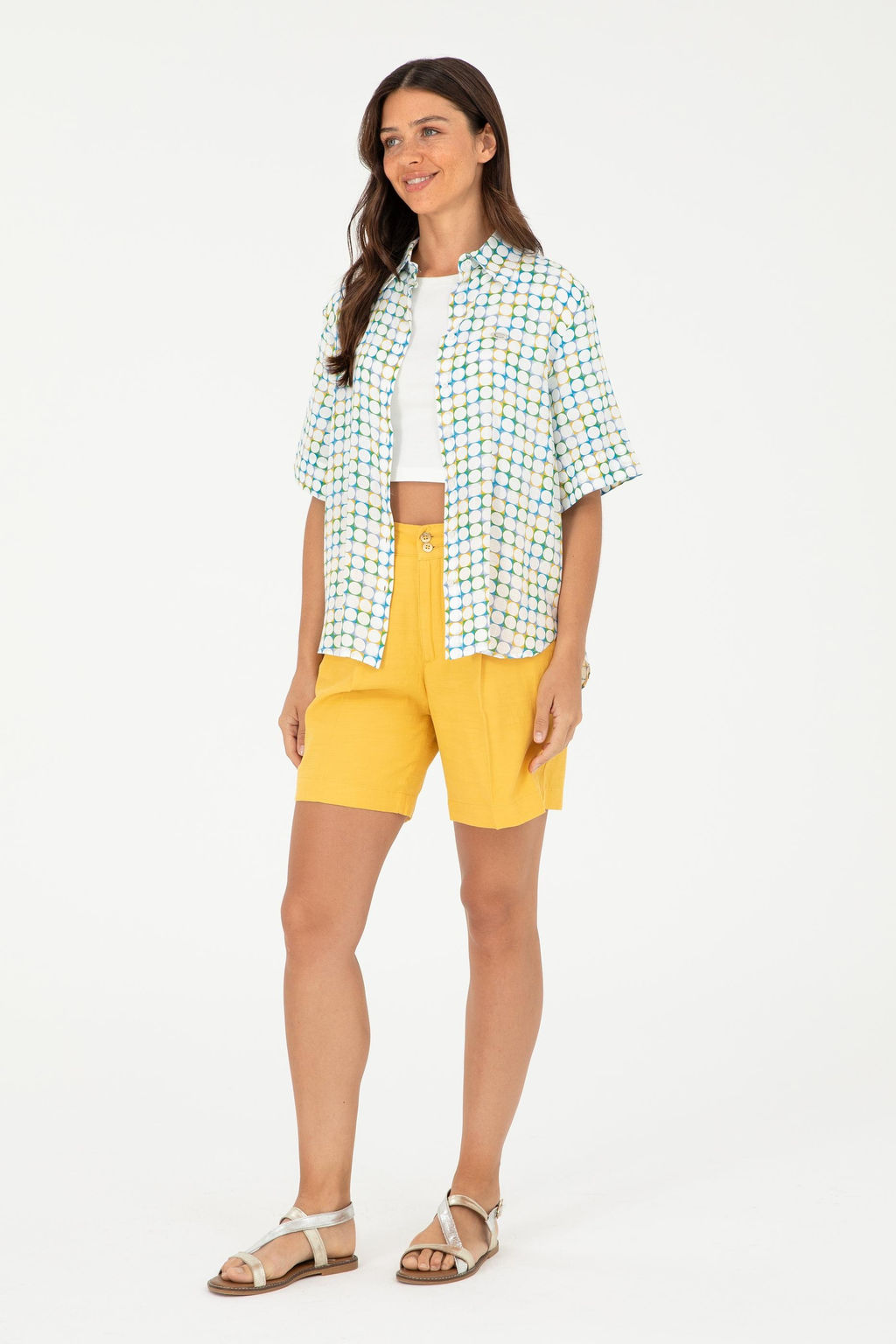 U. S. Polo Assn / Женские шафрановые тканые шорты - U.s. polo assn фото 3