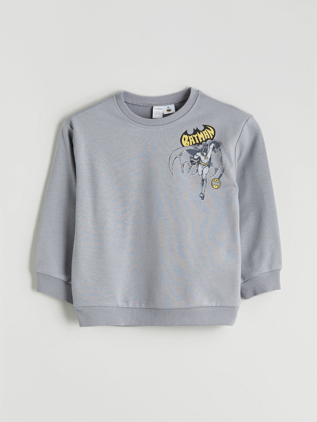 Bisiklet Yaka Batman Bask?l? Erkek ?ocuk Sweatshirt