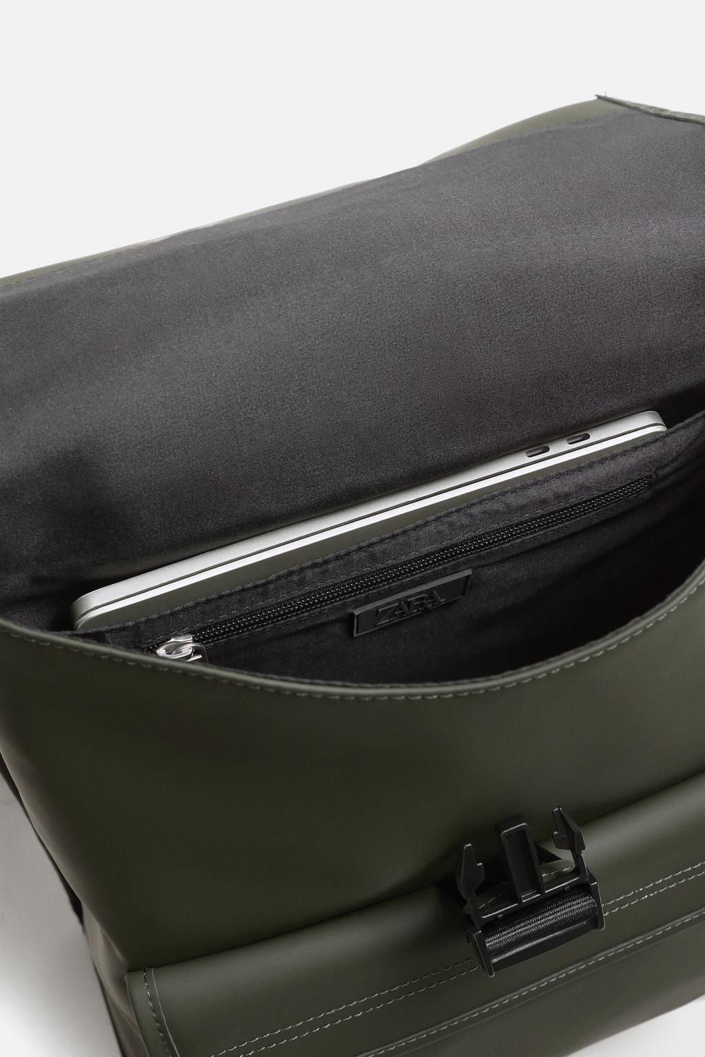 RUBBERISED BACKPACK WITH FLAP - Zara фото 20