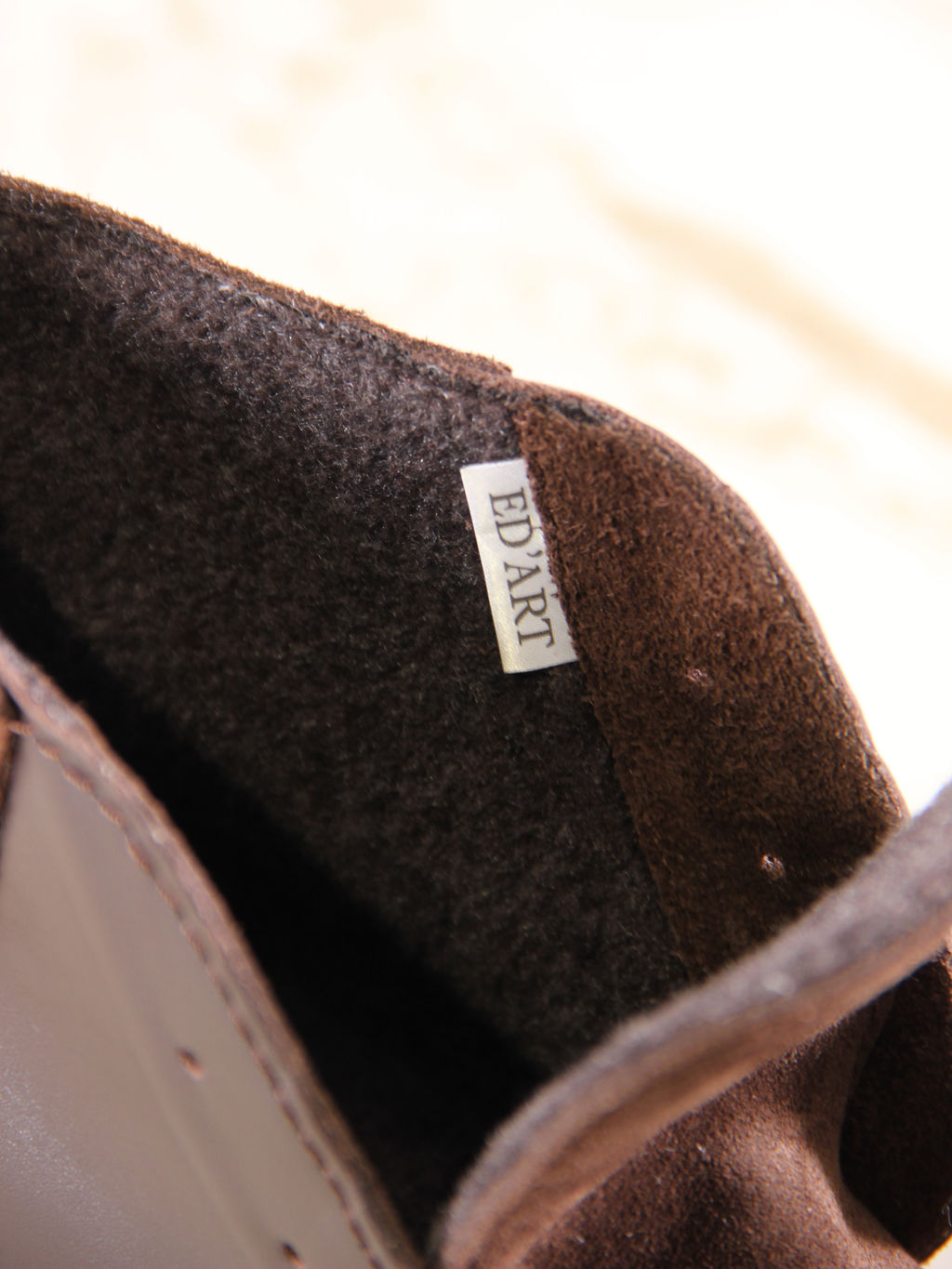 Ботинки 305.927br.Шоколадная кожа+коричневая замша/шерсть