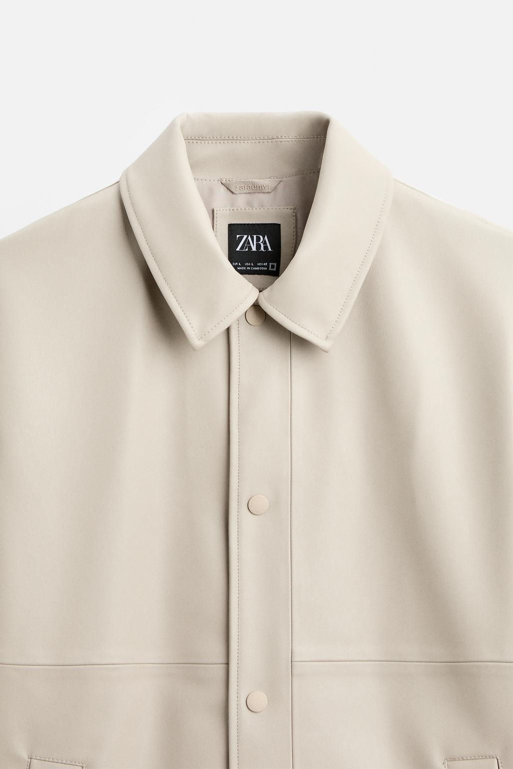 LEATHER EFFECT JACKET - Zara фото 9
