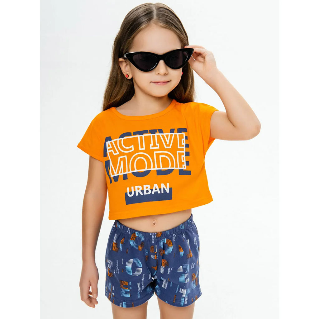 Комплект футболка кулирка, шорты кулирка с лайкрой 7038100102 - Youlala фото 7