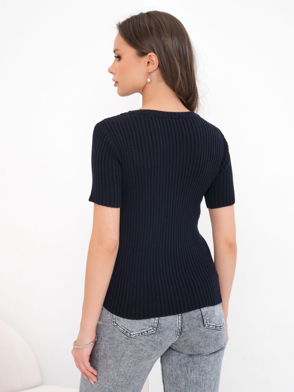 Футболка вязаная лапша - Stilla фото 5