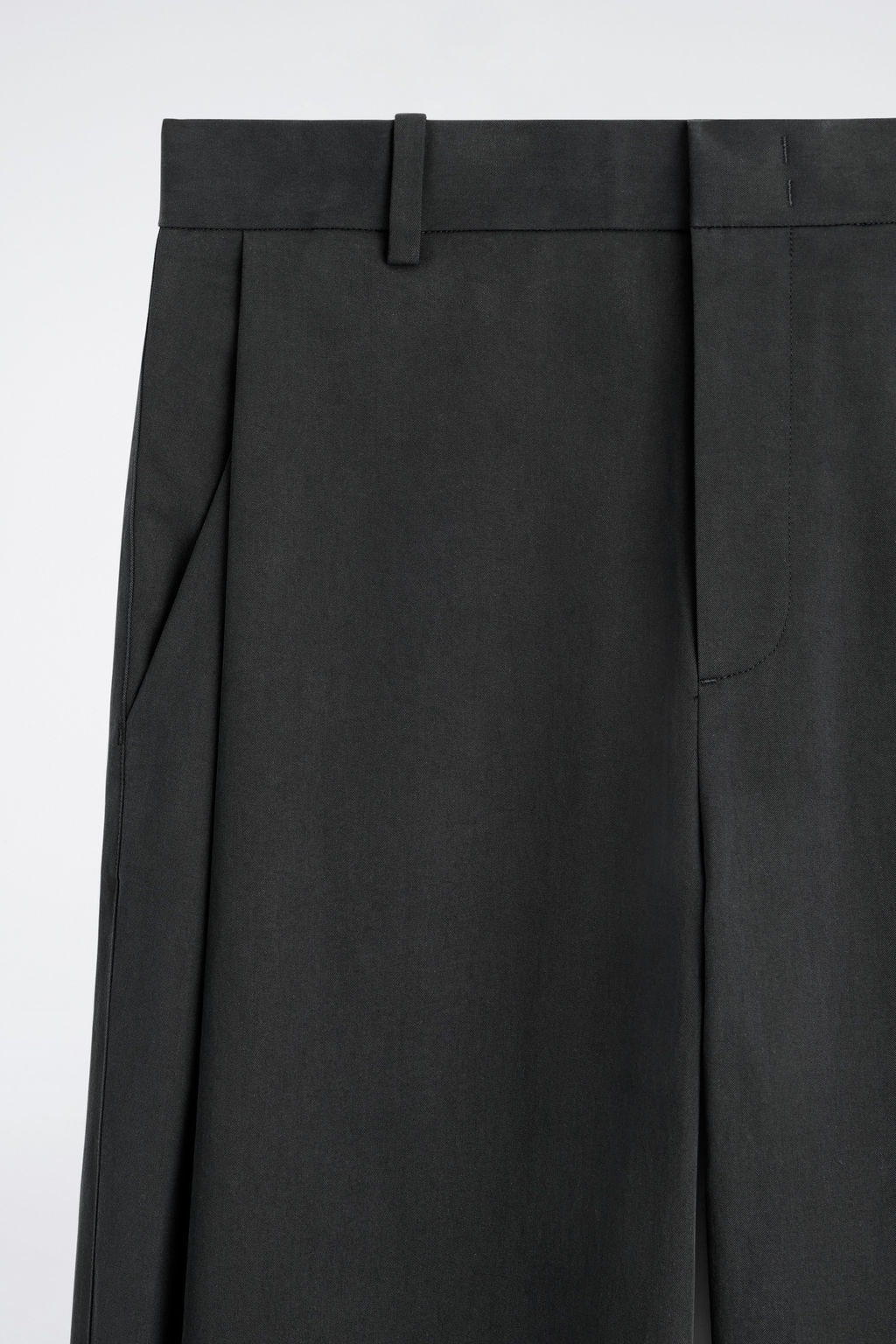 PANTAL?N WIDE LEG DE ALGOD?N CON DETALLE PLISADO - H&m фото 8