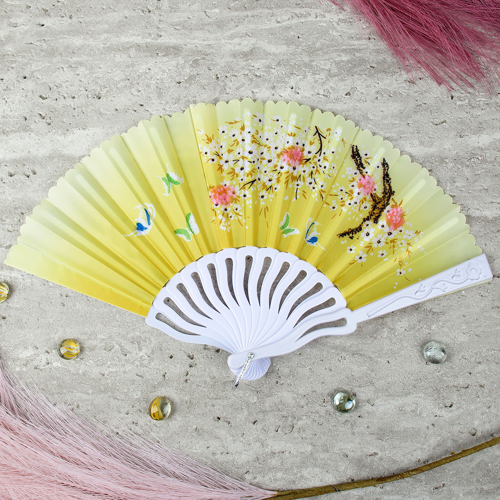 Веер 23 см / 622-8 /уп 12/600/ микс, пластик, полиэстер - Галеонтрейд фото 10