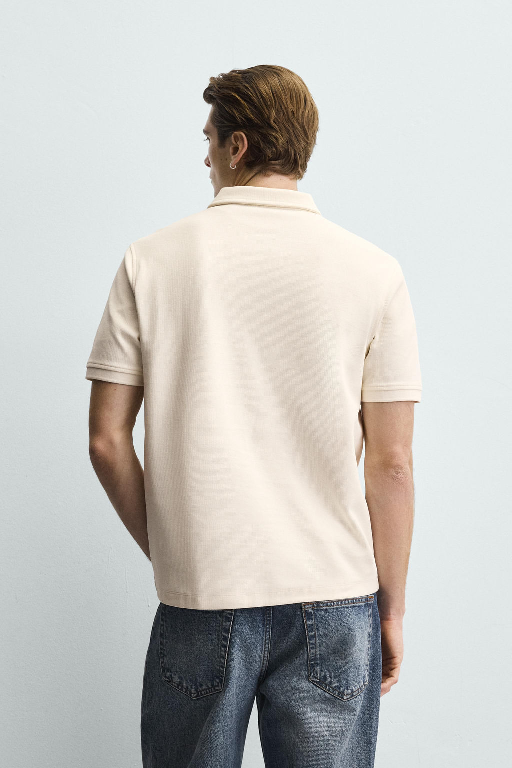REGULAR FIT TEXTURED POLO SHIRT - Zara фото 4