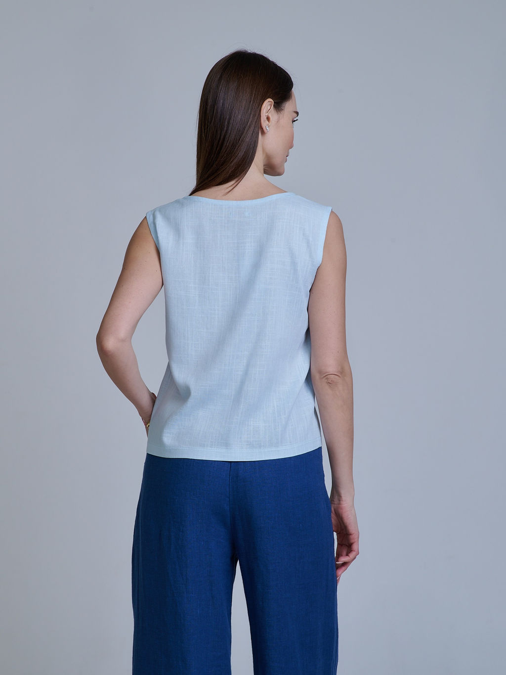 ЛЕН с ХЛОПКОМ топ