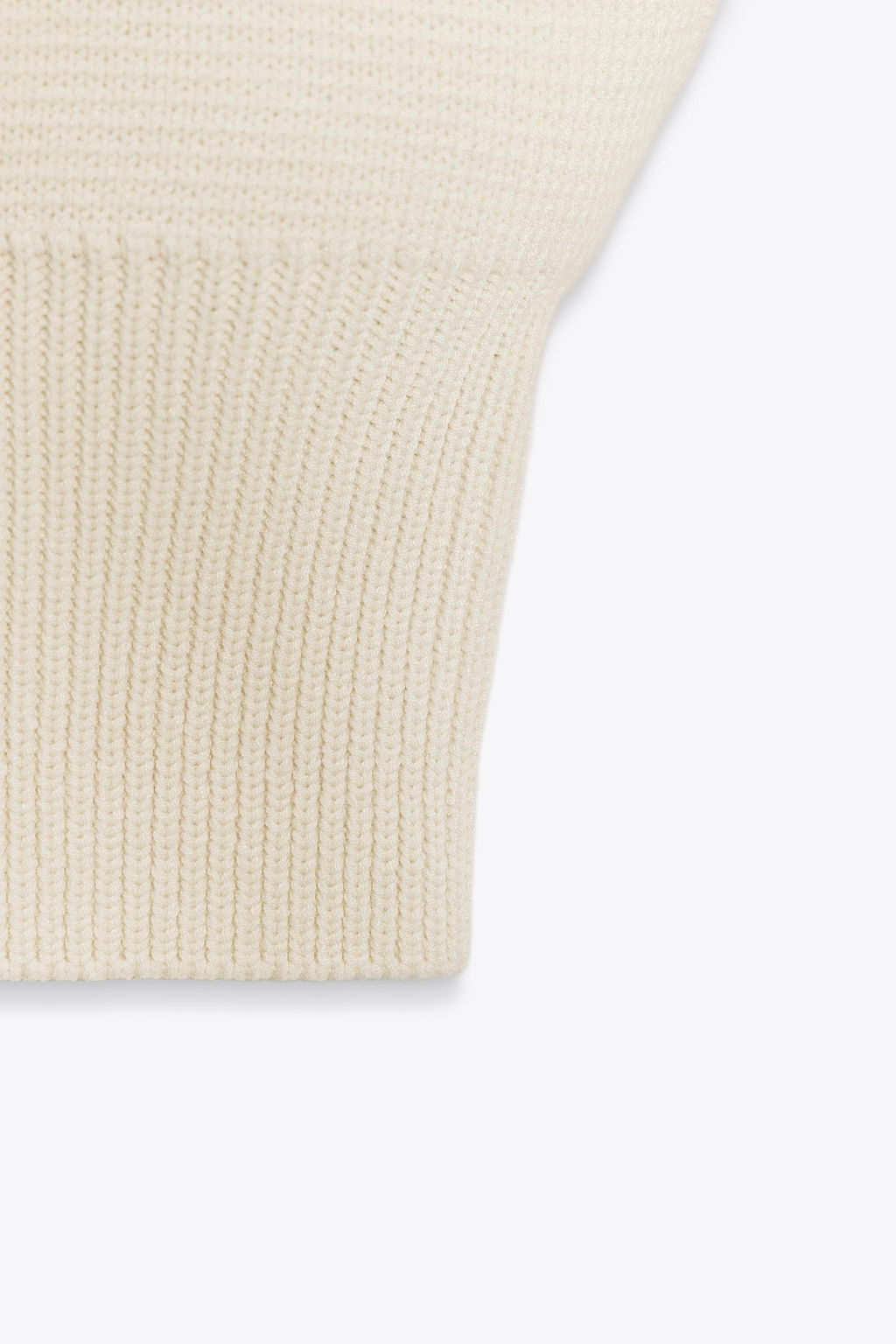 PLAIN KNIT CROPPED VEST - Zara фото 3