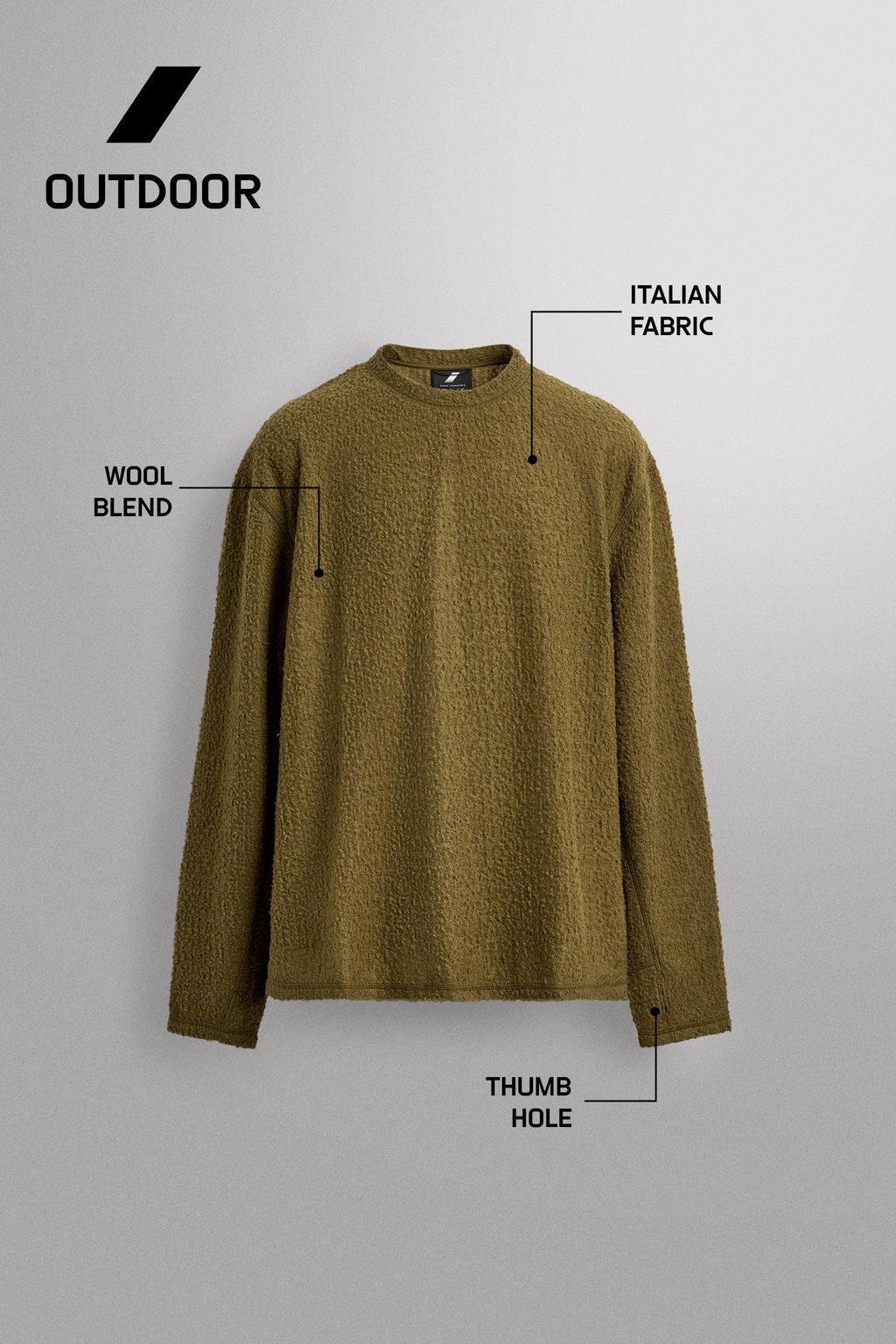 TEXTURED WOOL BLEND SWEATSHIRT - Zara фото 16