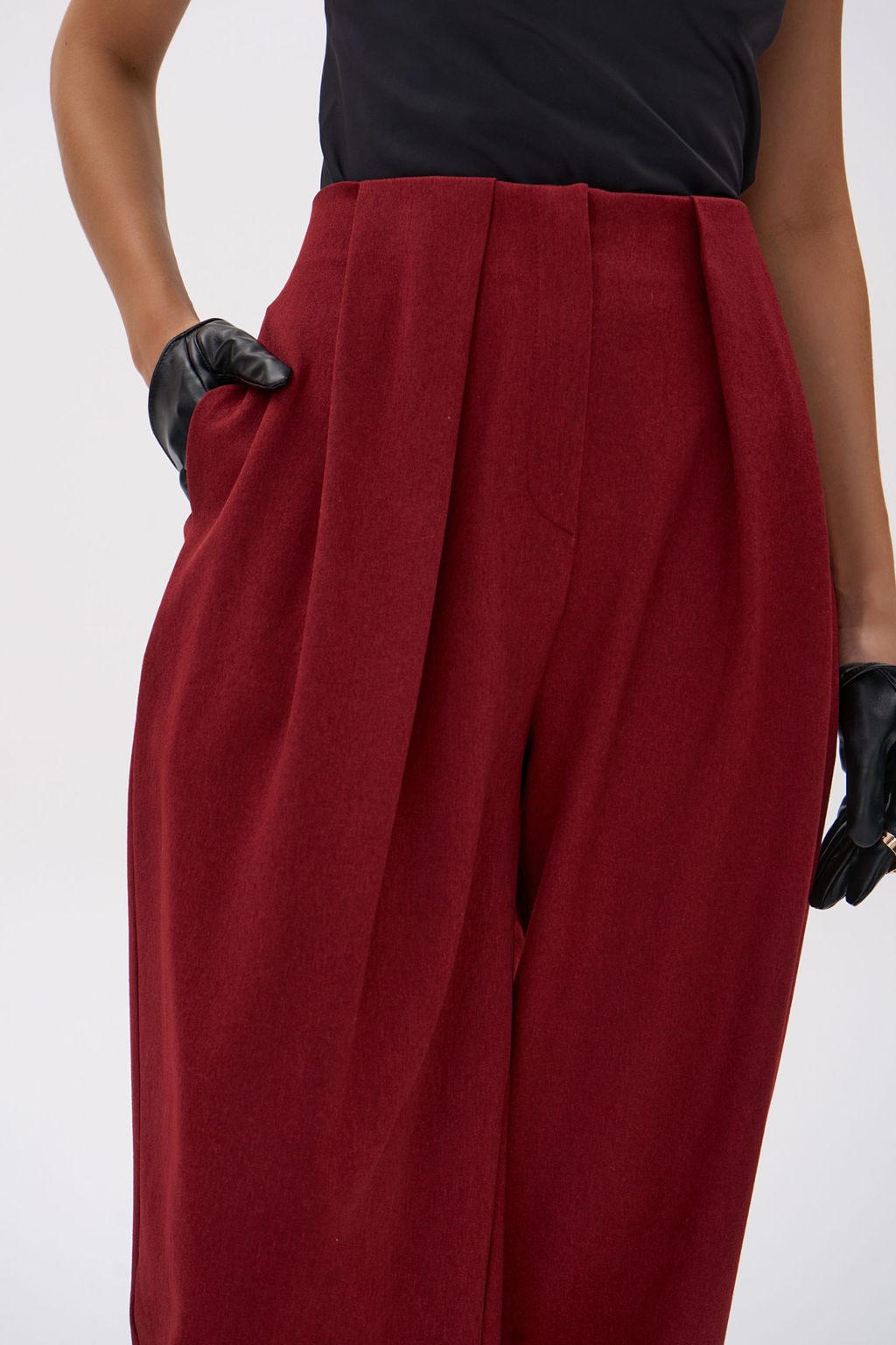 Брюки  алладины Джуди (бордовый) - Эльза фото 6