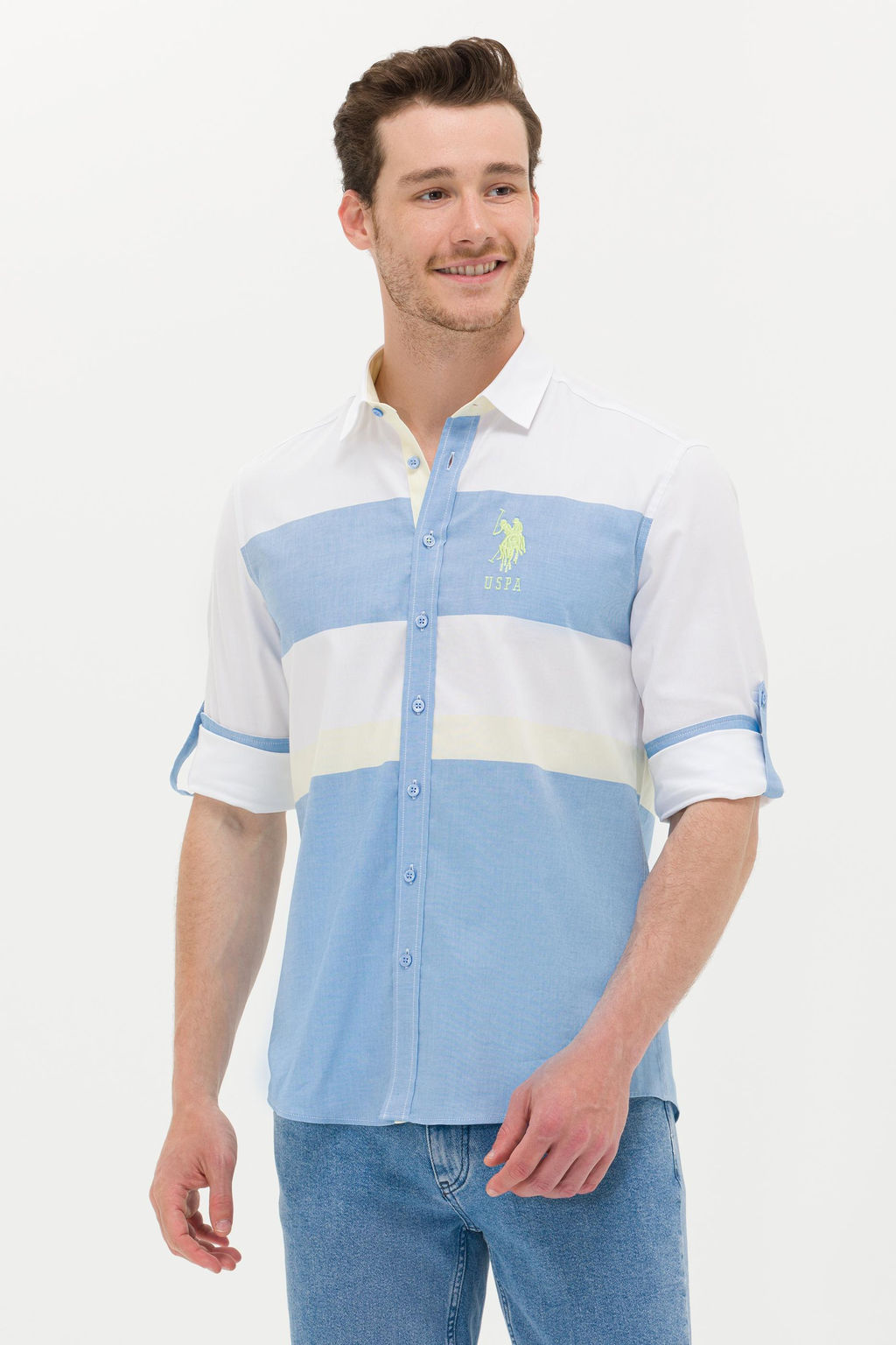 U. S. Polo Assn Мужская рубашка Saks с длинным рукавом