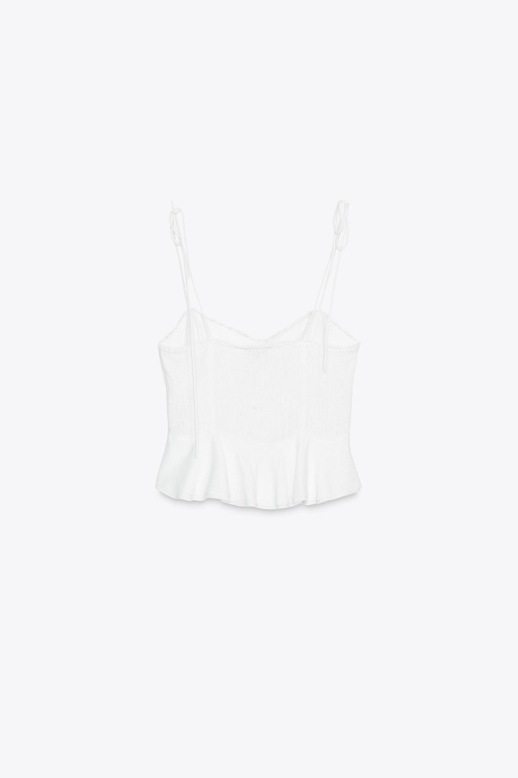 ROMANTIC TOP WITH PINTUCKS IN A LINEN BLEND - Zara фото 6