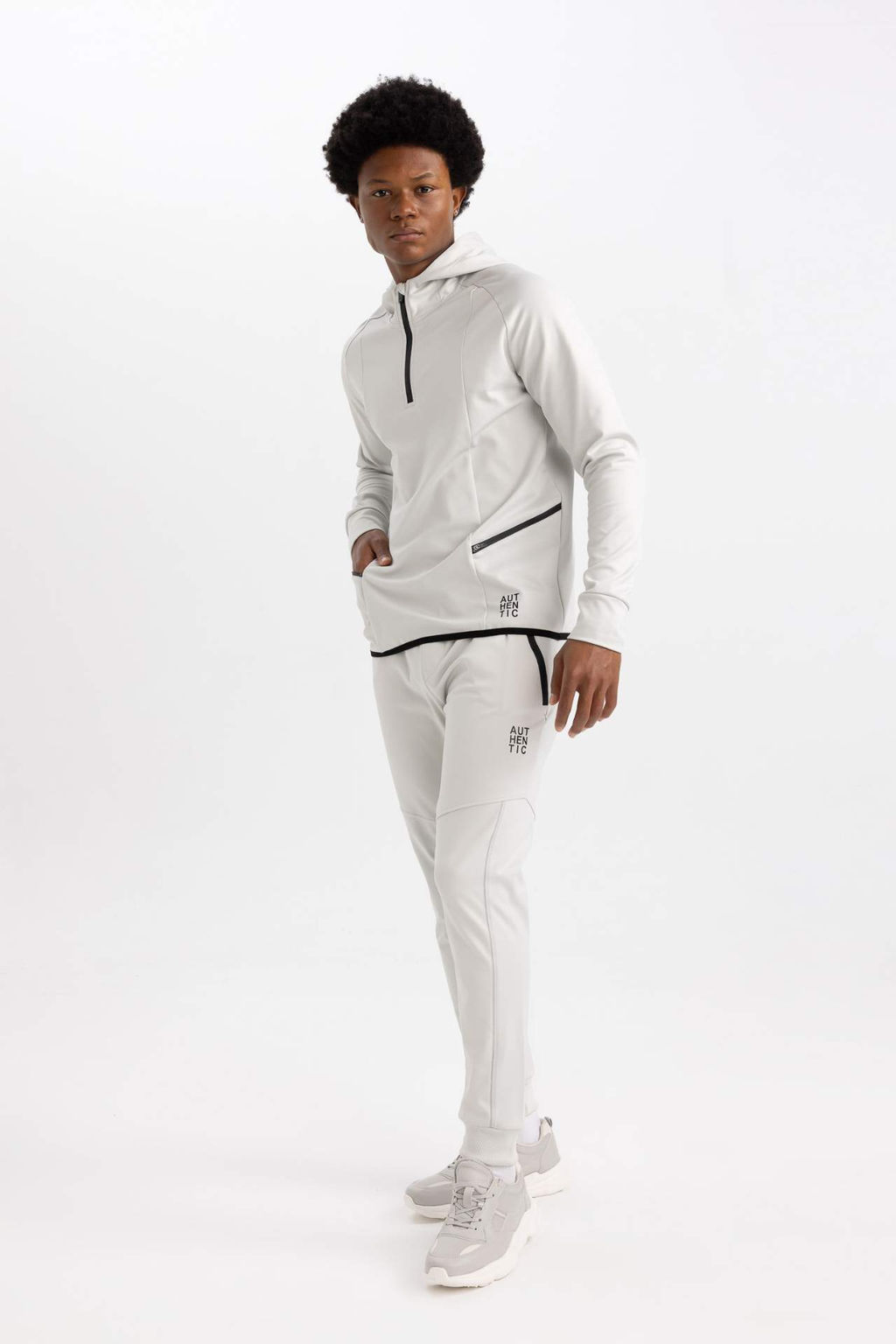 DeFactoFit Jogger Esofman Alt? Slim Fit Dar Kesim Skuba Dalg?c Kumas Beli Bagc?kl? Lastikli Paca Cepli  фото 2
