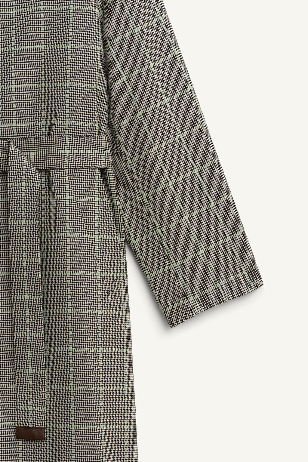 LIMITED EDITION CHECK TRENCH COAT WITH LEATHER DETAIL