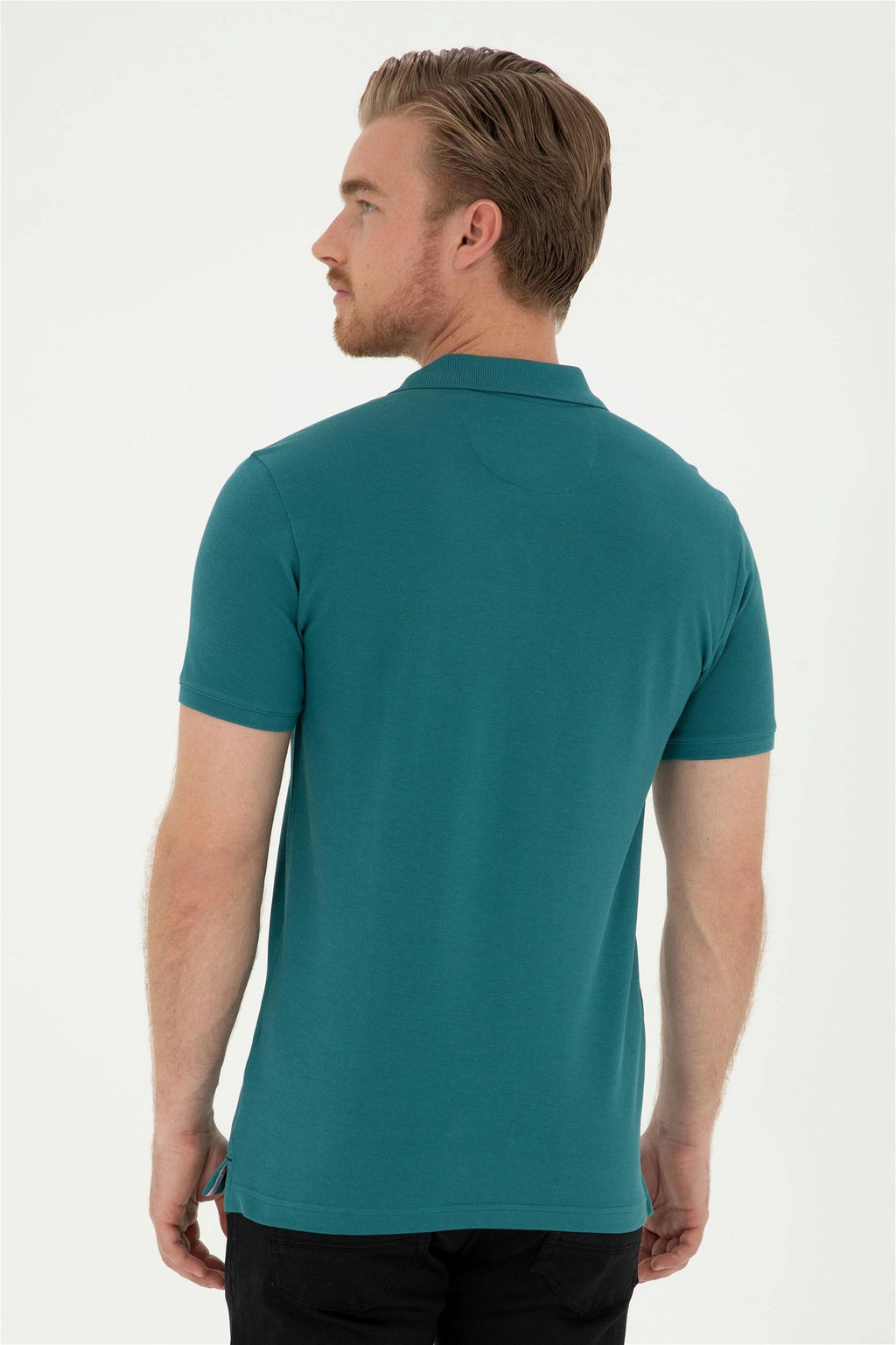 U. S. Polo Assn / Мужская темно-зеленая базовая футболка - U.s. polo assn фото 5