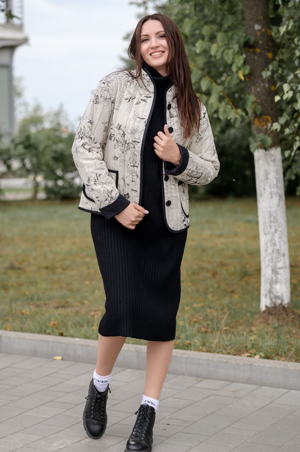 Куртка 70% лен -30% хлопок на натуральном утеплителе (100% хлопок) - Новый лен фото 5