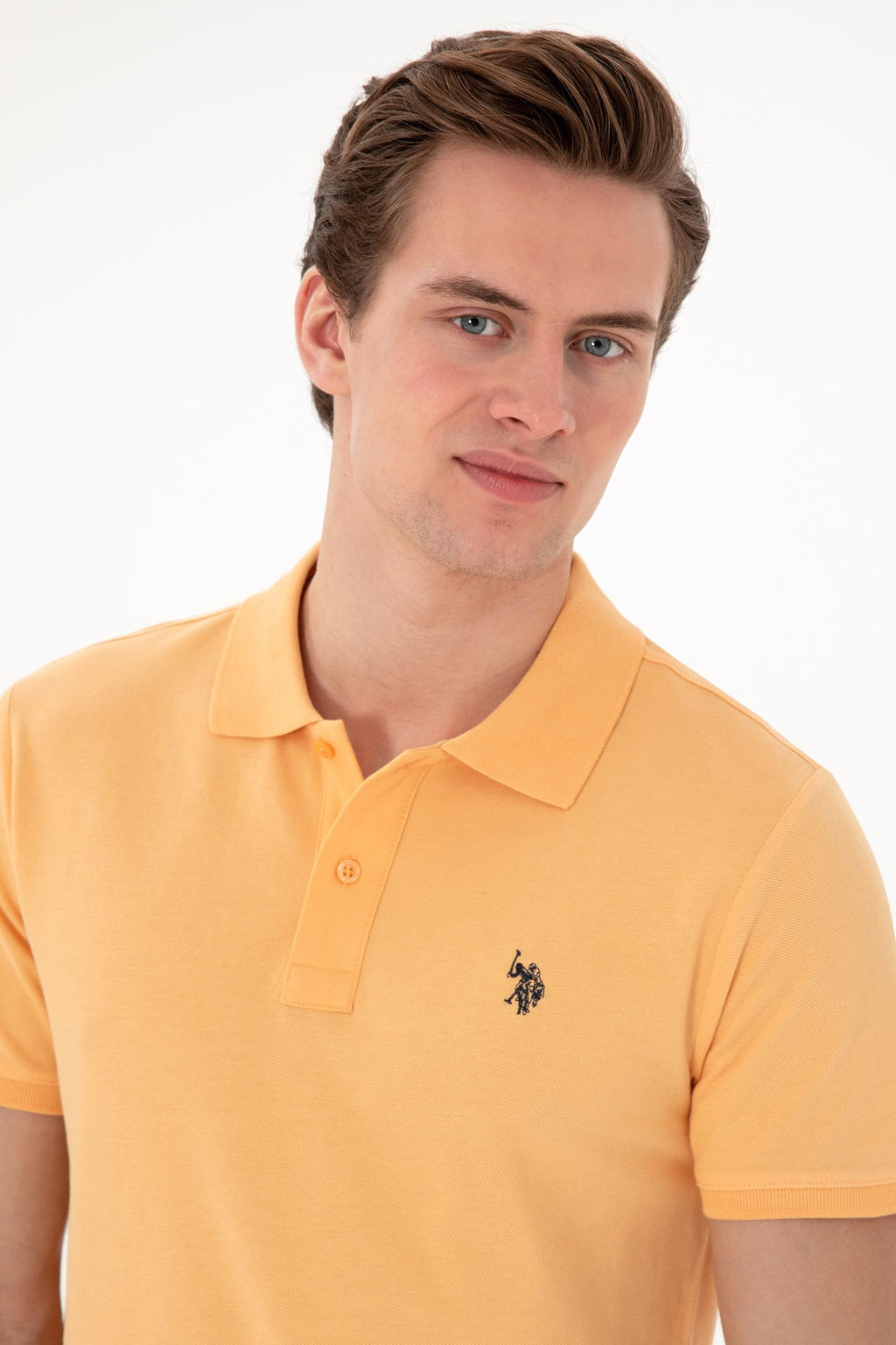 Erkek Slim Fit Polo Yaka Turuncu Basic Ti__rt Sepette S_rpriz _ndirim - U.s. polo assn фото 2