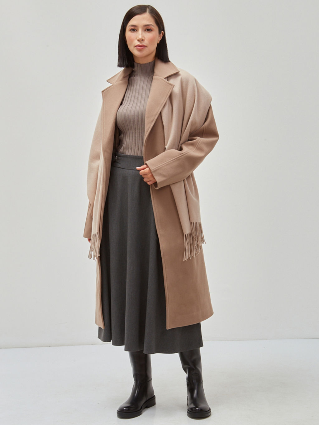 В составе шерсть ! теплый двусторонний палантин - Tantino фото 3