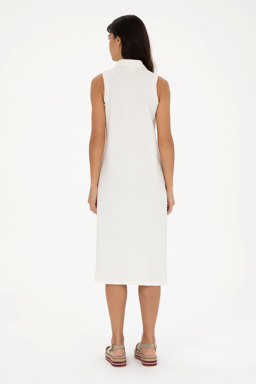 Женское трикотажное платье цвета экрю Неожиданная скидка в корзине - U.s. polo assn фото 4