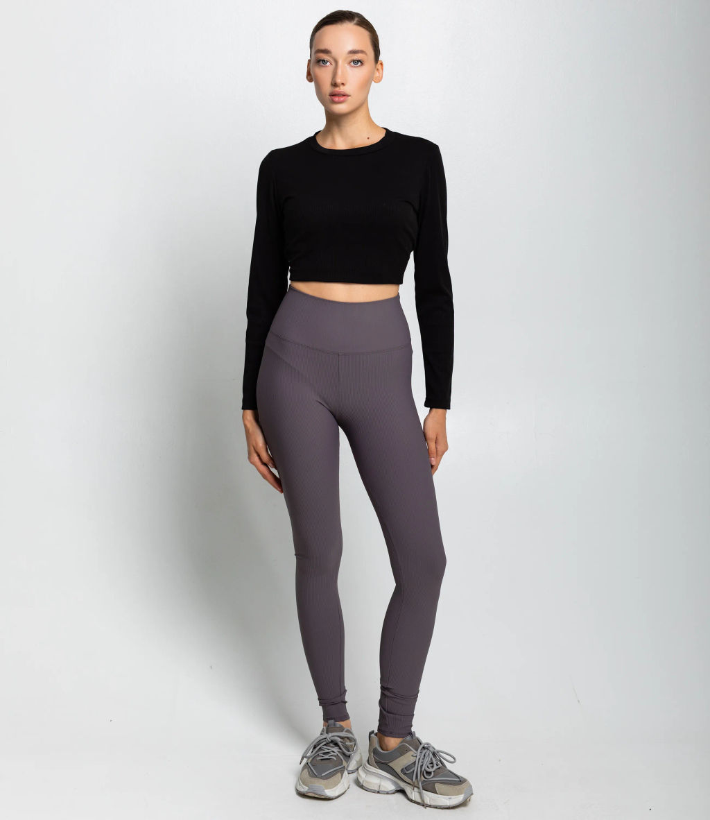 Леггинсы #КТ9991, тёмно-серый