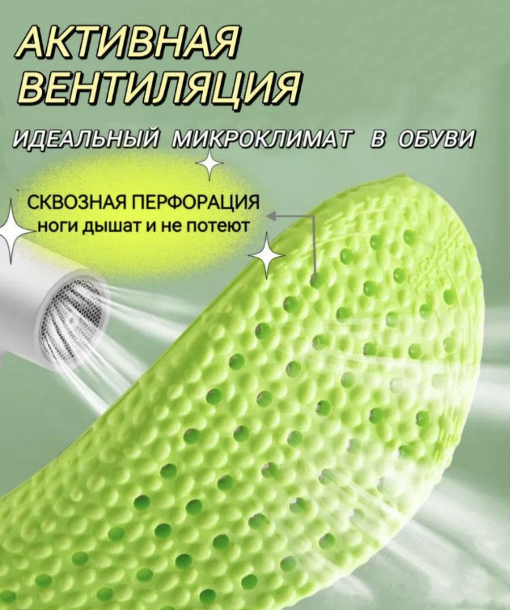 Стельки универсальные40-46 для обуви, анатомические, дышащие, ароматические - Family фото 4