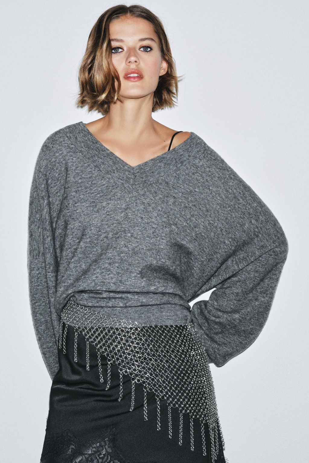 FRINGED RING MESH BELT