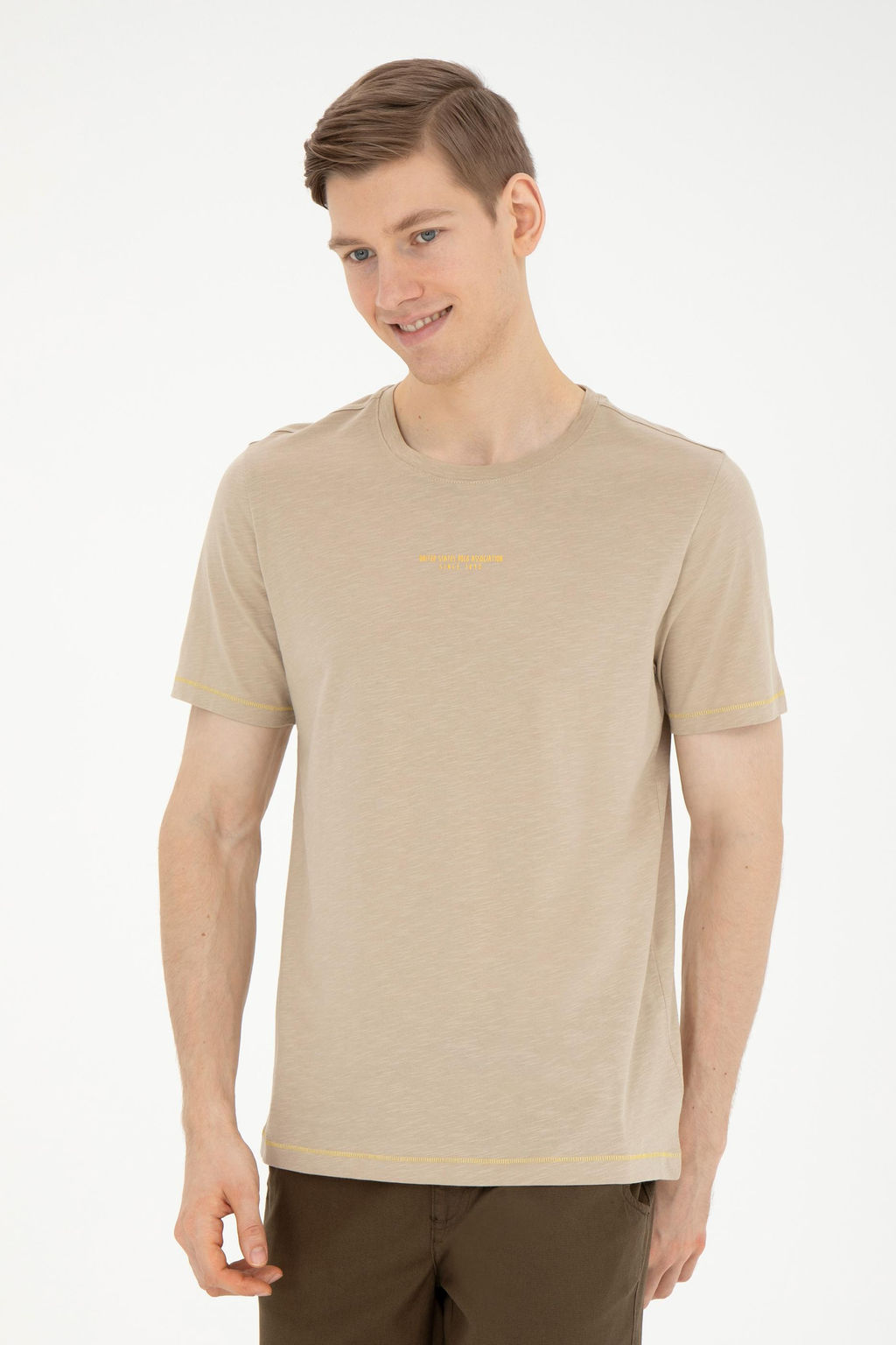 Мужская футболка светло-хаки - U.s. polo assn фото 10