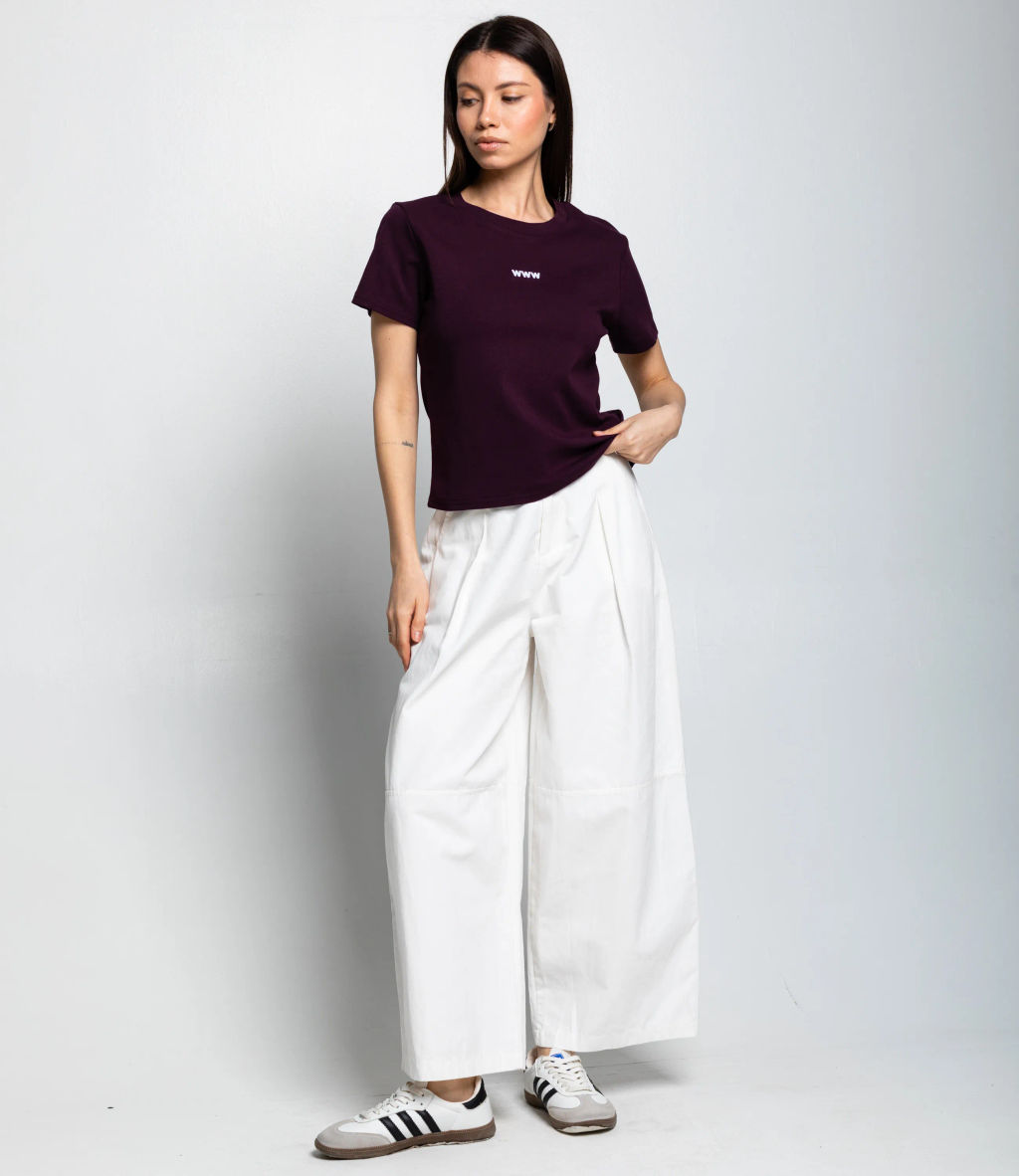 Футболка #КТ230, тёмно-фиолетовый - Dommod фото 4