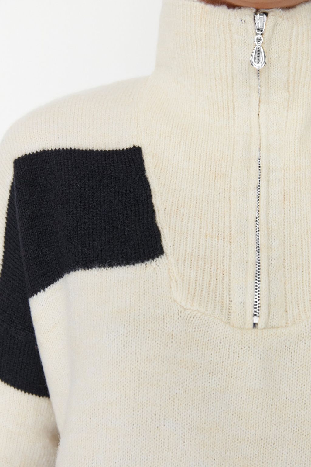 Tas Genis Kal?p Yumusak Dokulu Fermuarl? Triko Kazak TWOAW22KZ0424 - Trendyolmilla фото 4