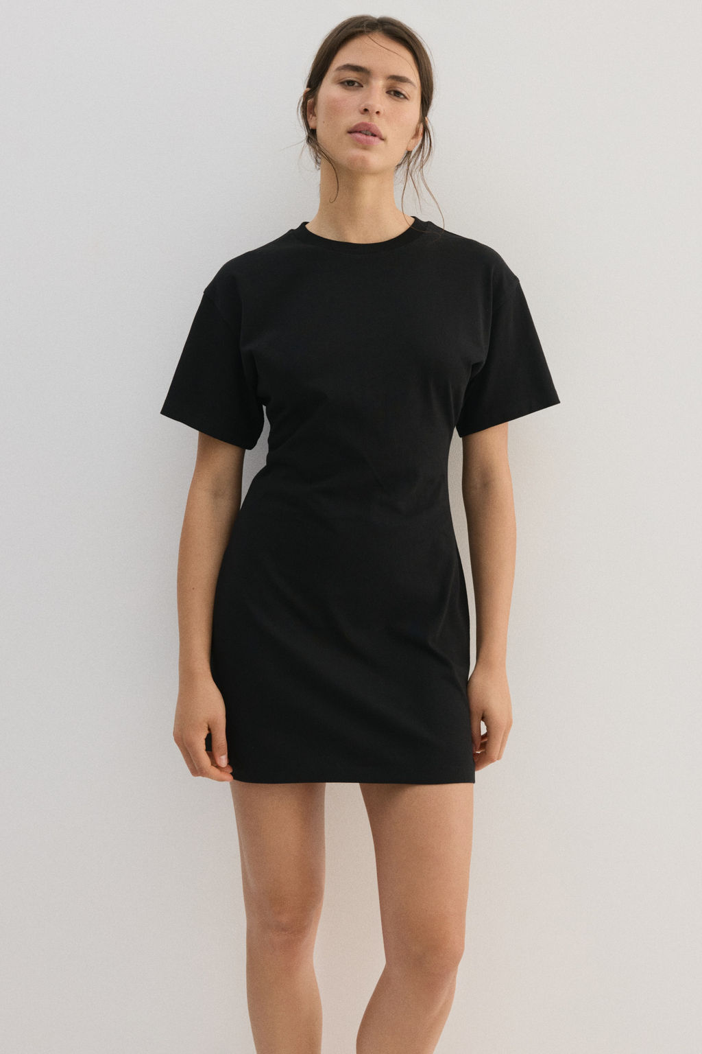 Vestido camiseta de algod?n silueta reloj de arena - H&m фото 5