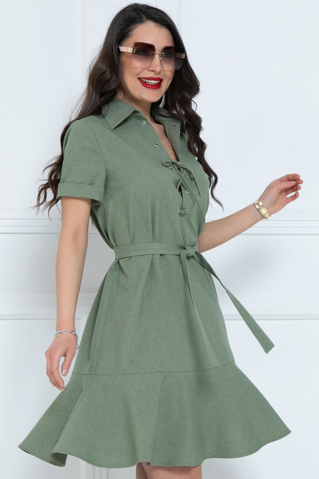 Платье Моника (оливка) - Diolche фото 6