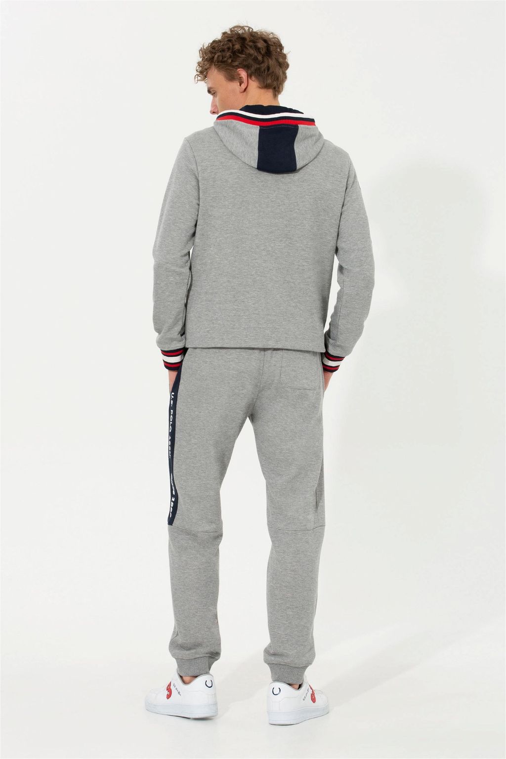U. S. Polo Assn / Мужские серые меланжевые спортивные штаны - U.s. polo assn фото 4