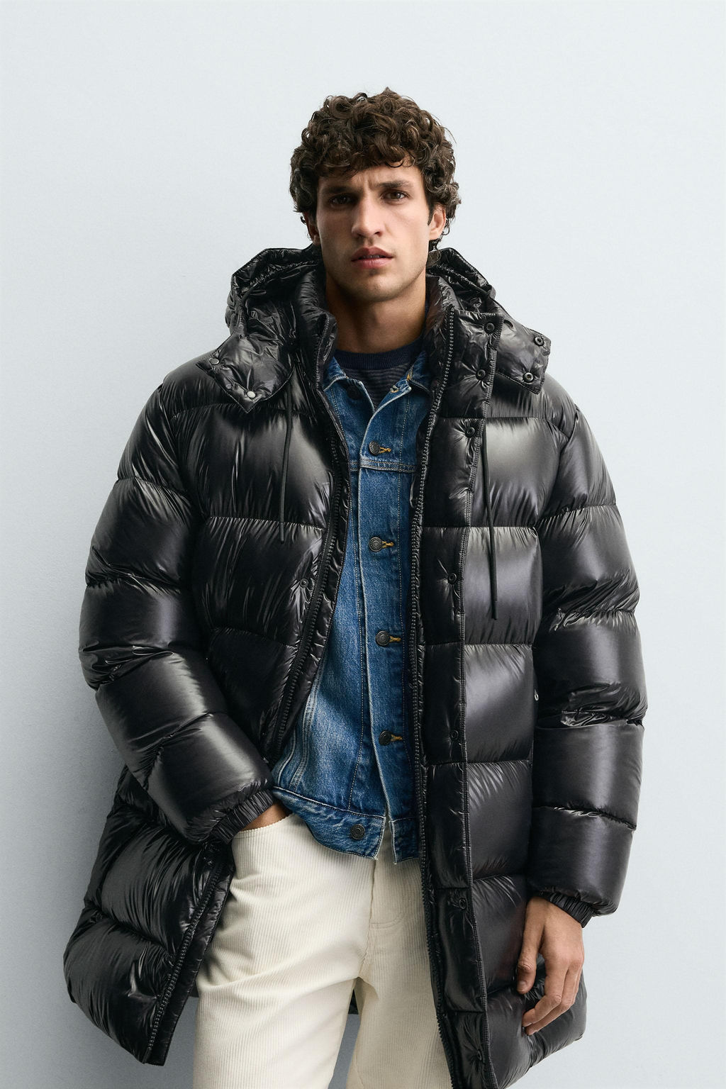 LONG 100% FEATHER PUFFER JACKET - Zara фото 2