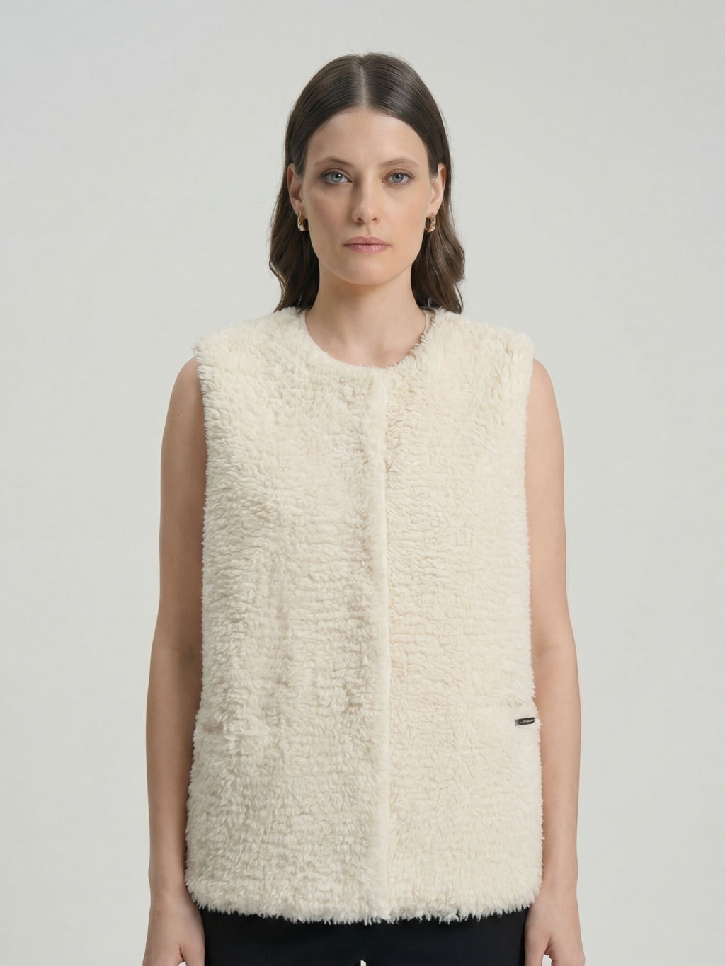 Жилет из кашемира женский 16147 кремовый