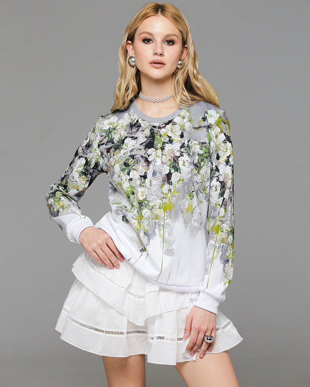 Свитшот с однотонными манжетами SWP055, джемпер - Sahar art lab фото 8